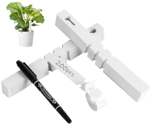 200Pcs Plant Labels & Marker Adjustable Hanging Plant Tags Wrap Around | Plastic Tree Labels Tags Waterproof Garden Name Tags for Garden/Outdoor/Indoor, 21x2cm, White