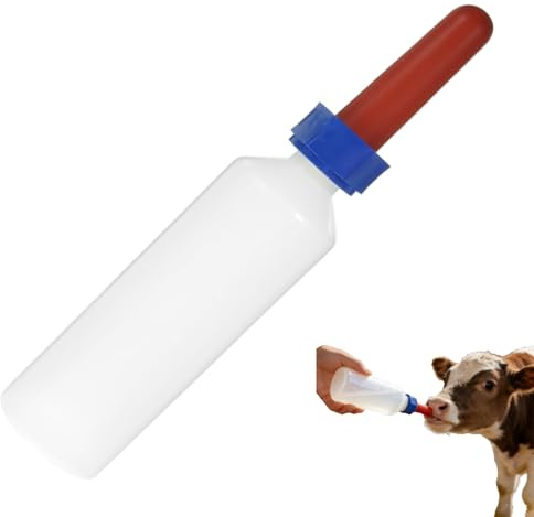 Bouteilles de lait de 500 ml, bouteille d'élevage, bouteille d'allaitement pour animaux de compagnie, matériau PE avec mamelon en silicone, graduation claire, résistante à l'usure et aux morsures