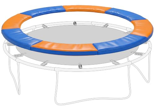 HOMCOM 8ft Trampoline Pad, No Holes for Pole, Yellow and Blue