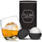 FLOW Barware Vaso de whiskey giratorio y cubitera extragrande