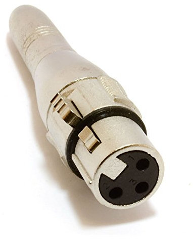 XLR Femelle Trous vers 6,35 mm Mono Jack Femelle Adaptateur Onvertisseur