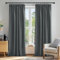 Deconovo Solid Pencil Pleat Curtains Super Soft Thermal Insulated Tape Top Blackout Curtains for Living Room 66 x 90 Dark Grey 2 Panels