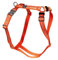 Feltmann Premium Hundegeschirr mit Alu-Max®-Metall-Steckschlössern, Soft-Nylonband Reflektierend orange 50-65 cm, 20 mm