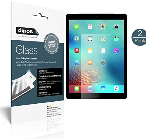 dipos I 2X Displayschutz matt kompatibel mit Apple iPad Pro 12,9 Zoll (2016) Schutzfolie 9H Anti-Shock