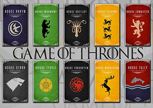 Poster GAME OF THRONES Blasons FAMILLES FAMILY Wall Art 02