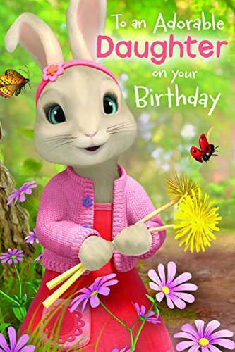 Peter Rabbit PE002 DAUGHTER Birthday Card Multi Colour