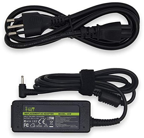 19V 2.10A 40W Alimentatore Caricabatteria compatibile con Asus Eee Pc 1015PD X101CH 1011PX 1101HA | EXA0901XH | EXA1004EH | 90-XB02OAPW00100Q | EXA1004EH | ADP-40PH AB | Ext: 2.5 * Int: 0.7 mm