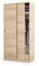 PEGANE Armoire avec 2 Portes Coulissantes décor chêne Canadien - Dim : L 100 cm x H 200 x P 50 cm