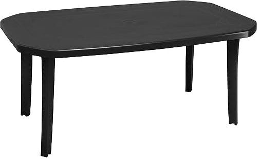 Ondis24 Gartentisch Terrassentisch Miami, 165 x 100 x 72 (H) cm, pflegeleicht, UV- und witterungsbeständig (Anthrazit)