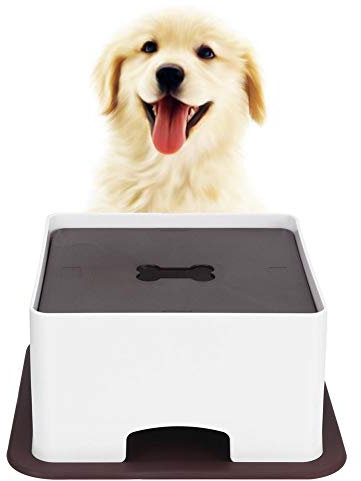 Adjustable Pet Elevated Dining Table Raised Feeding Stands with Non-Slip Silicone Pad for Cat Dog Water Food Bowls(Large Size)