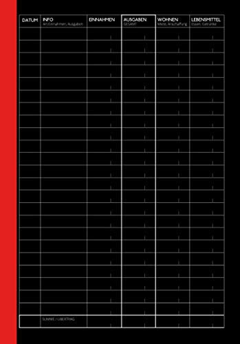 Haushaltsbuch zum Eintragen: DIN A5 | Einnahmen + Ausgaben | Doppelseitig