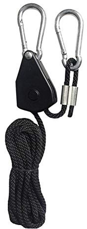 rebirthesame Seil Ratsche Mit Haken, 136 Kg (3000 Pfund) Einstellbare RatchetRatchet Seil Flaschenzug Umlenkrolle Aufhänger Seilratsche Für Verstellbarer Rolls Hängende Pflanzenlampe Zimm