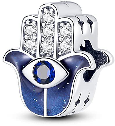 MULA Charms Abalorios Colgante de Cuentas Plata de Ley 925 con Circonita Cúbica Compatible con Europeo Pulsera Collar,Charms de para Niña Mujer