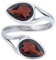 Ring 925 Silber Granat roter Stein größenverstellbar Edelstein echt Silber Damen Sterling Silber Geschenk (MRV-088-52)