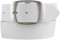 BELTINGER Jeansgürtel aus Vollrindleder 5 cm mit Doppel-Schnalle | Leder-Gürtel 50mm | Breiter Ledergürtel aus echtem Leder | Weiß 120cm