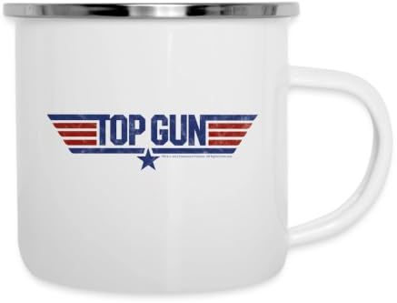 Spreadshirt Top Gun Logo Camping-Becher