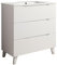 Kibath Mueble de Baño con Lavabo Boreal 80 cm 3 cajones con Patas Acabado Blanco Mate Fabricado en Madera, Grande