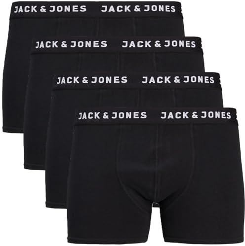 JACK & JONES Boxershorts 4er Pack Herren Trunks Shorts Baumwoll Mix Unterhose x.6a12 (M - 4er, Mehrfarbig #91)