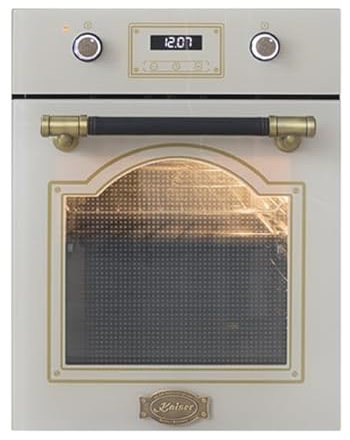 Kaiser Art Deco Narrow Electric Oven | 45cm Wide Ivory Single Built-In Oven (Ivory)