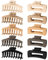 Fousenuk 10 Pezzi Mollettone per Capelli Donna Grande, Pinze Antiscivolo Resistente, 2 Stili, Medie, 5 Colori Plastica Opaca