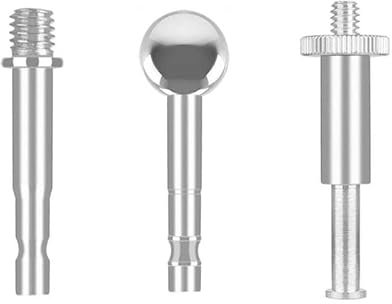 ThtRht 3 Pack Boom Arm to 17mm Ball 1/4 inch 3/8 Screw Bolt Mount Connector Adapter Joint Head Converter for Microphone Arm Stand Mic Arm Scissor Shock Mount Condenser Video Light Phone Holder Clip