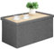 Bonlife Large Foldable Ottoman Bench with Coffee Table,Toys Chest with Lid,Footstool for Living Room,Support 250KG,Linen,Grey,76x38x38CM