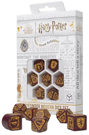Q-Workshop Harry Potter - Gryffindor Modern Dice Set - Red