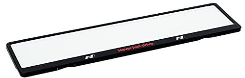 Hyundai HMD00557 Kennzeichenhalter N-Logo Nummernschild Halterung, schwarz, mit rotem Schriftzug: Never just Drive.