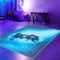 Teppich-Traum Gaming Läufer Teppich beeindruckend modernem Joystick schwarz blauem neon-farbigem Strahl 50x 90 cm