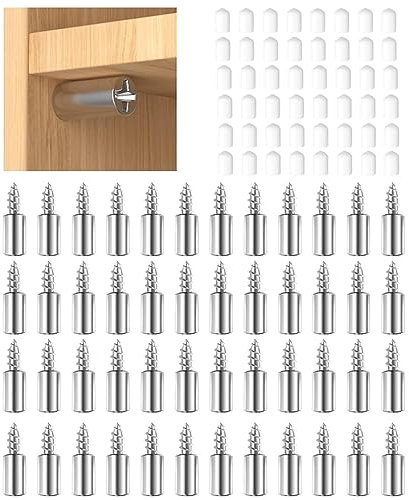 Regalbodenträger, 48 Stück Einlegeboden Halter, Sicherheits Bodenträger, Regalstifte vernickelt, Regalbretthalter für Küchenschrank Bücherregal Schrank Möbelschrank