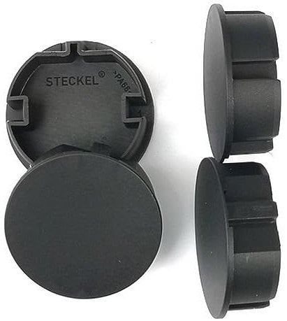 4 Stück STECKEL schwarz 26.B4 Staubschutz Deckel Steckdosendeckel Abdeckung für saubere Schuko-Steckdosen Steckdosenleisten Mehrfachsteckdosen Spritzschutz für Hotel und Firma