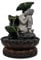 Uziqueif Sitzende Buddha Zimmerbrunnen, Tischbrunnen Waterscape aus Kunstharz, Feng Shui Wohn Raum Dekoration für Wohnzimmer, Schlafzimmer, Büro, viel Glück zum Geschenk,Grau,Buddha C