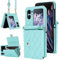 GoodcAcy Funda para OPPO Find N2 Flip,Conector de Metal Plegable Conveniente,Anti-arañazos, Anti Caída Bumper Carcasa Case Cover para OPPO Find N2 Flip,Azul