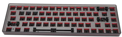 Vomeko 65% RGB Modular DIY Mechanical Keyboard 68-Key, Hot Swap,BT 5.0 Connection2.4GHz Wireless Customized Keyboard Kit, and Programmable(black)