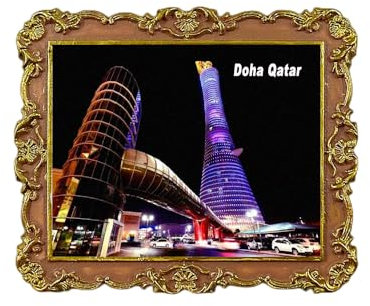 The Torch Doha Qatar Kühlschrankmagnet 3D Reise Souvenir Kühlschrank Dekoration Magnetischer Aufkleber Craft Collection