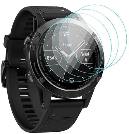 EKSIL Displayschutzfolie aus gehärtetem Glas für Garmin Fenix 5 Premium, transparent, Displayschutzfolie für Garmin Fenix 5X 5S (Größe: für Fenix 5S)
