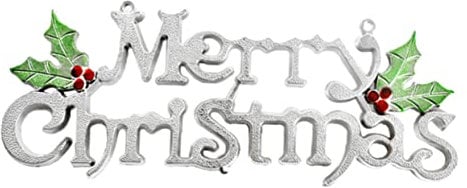 LIFKICH Merry Christmas Glitter Sign Letter Card Decoration 29cm Silver Christmas Ornament for Home Store