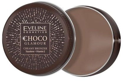 Eveline Cosmetics Choco Glamour Cream Bronzer mit Squalan und Vitamin E für Konturierung und Hydration