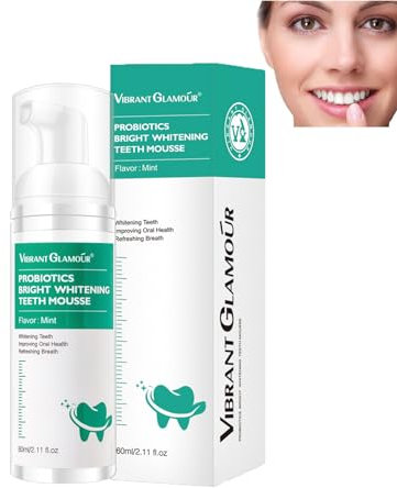 Lenaro Kräuteraufhellendes Mundreparatur-Mousse - Probiotika, Zahnaufhellung, Erfrischender Atem und Tiefenreinigung (1 Stück)