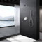 IMEX - Ducha Empotrada Termostática Cromada | Kit de Grifería Empotrado con Alcachofa y Rociador Antical Efecto Lluvia | Columna Ducha Empotrada con Grifo en Latón y Acero Inox S.304 | Serie Monza