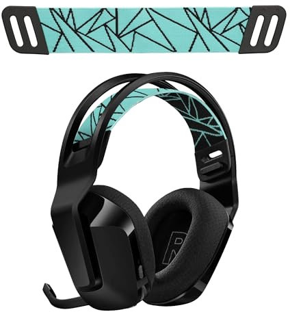 kwmobile Diadema Repuesto Compatible con Logitech G733 / G335 / G535 Diadema - Banda de Repuesto para Auriculares de Gaming - Headbanda Elástica - Negro/Azul