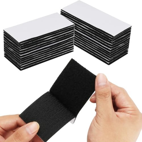 30 Double Sided Sticky Pads, 2x4 Self Adhesive Sticky Strips, Extra Strong Hook and Loop Tape, Heavy Duty No Nails Picture Hanging Strips, Double-sided Picture Sticky Pads for Wall Hanging Strips
