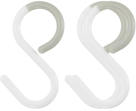 QUARKZMAN 3Stk S Haken 3.5 Kunststoff Hänge S Förmige Haken Groß S Kleiderbügel Schrank Stangen Haken für Tassen Pflanzen Schmuck Jeans Werkzeuge Weiß