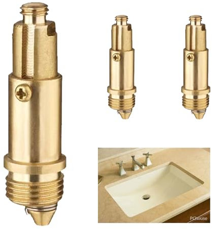 2 tapones de desagüe para lavabo, tapón de desagüe, grifos de repuesto para fregadero, grifos de desagüe de baño, resorte interno, perno de latón para la mayoría de tapones de bañera