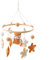Babybett Mobile Baby Holz mit Filzbällen, Eule und Stern Baby Mobile Windspiel, Bettglocke Anhänger für Babybett, Kinderzimmer Deko, Geschenk für Baby Mädchen oder Jungen (Kaffee)