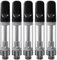 CannBro Cartuchos CBD, 1.0ml-5 paquetes, Hilo 510, Acero Inoxidable de Grado Alimenticio 304, atomizadores, Cartuchos para Aceite de CBD, Aceite de Cáñamo y E-Líquido, Libre de Nicotina (Negro)