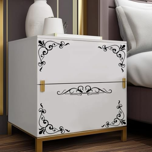 SUPERDANT Dekorative Bordüren Wandtattoo Schwarzes Linienmuster Wandsticker Wohnzimmerwände Wandaufkleber DIY Vinyl Wandsticker Einfache Kunstdekor Für Schlafzimmer Wohnzimmer Spielzimmer