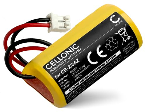 CELLONIC Batterie Compatible avec Verisure Camera Detector, Voice, CR-2/3AZ | 1350mAh, 3V, Li-MnO2 pour Verisure Brandvarnare, Night Control, Sirene, Roykvarsler, Voiceq