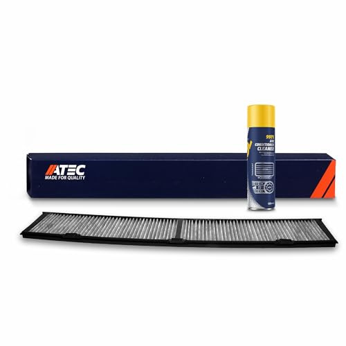 ATEC Germany Innenraumfilter (Aktivkohle) + 520 ml Klimaanlagenreiniger
