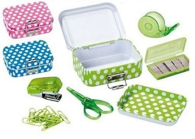 moses 1 x Metal Box Stationery Case